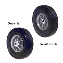 10x2.75 CUSHION RUBBER/POLYMER WHL 2-1/4" OFF  5/8"BB 300lb