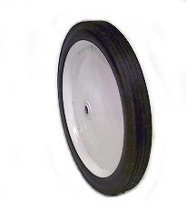 14"x1.75"HD RIB/WHITE WHEEL 5/8"BBx2-1/4"CTD 150lb