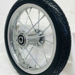 12"x1.75" PU BMX TIRE on WIRE SPKD WHEEL 1/2 "BB 130 lb
